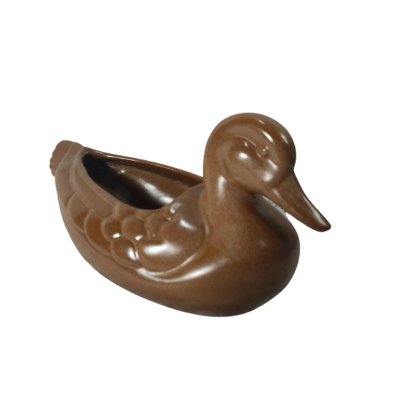 Quaint Retro Frankoma Mallard Duck Planter for Rustic Farmhouse Decor - Picture 3 of 10